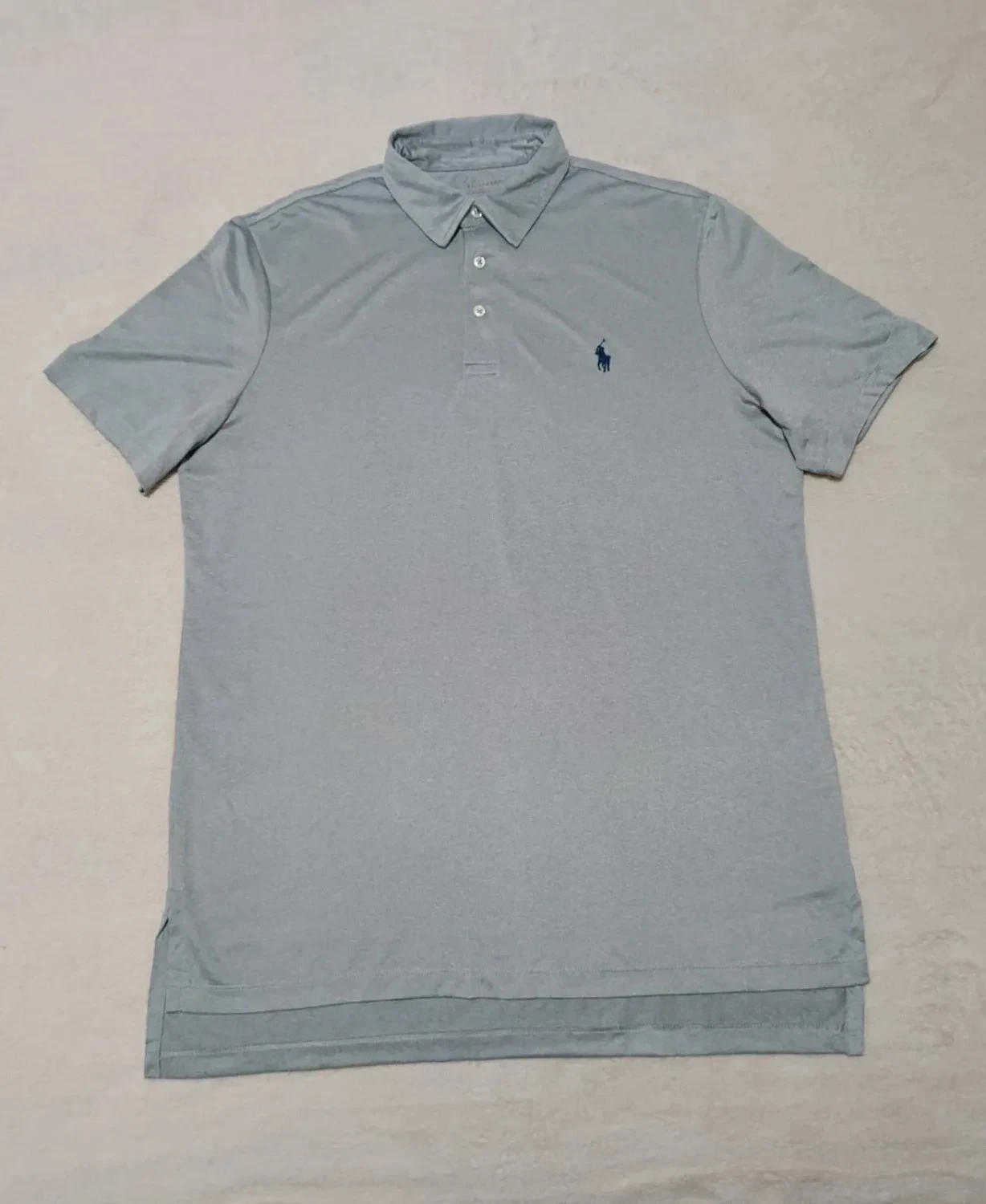 Polo Ralph Lauren Performance grijs geribbeld Geborduurd logo Maat M – photo 3